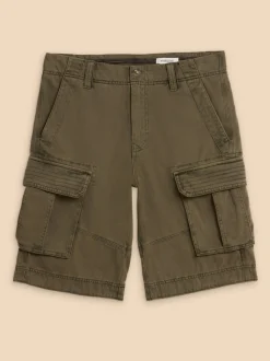 White Stuff Green 100% Cotton Halsall Cargo Shorts