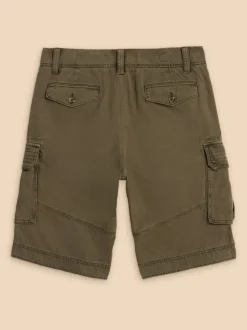 White Stuff Green 100% Cotton Halsall Cargo Shorts