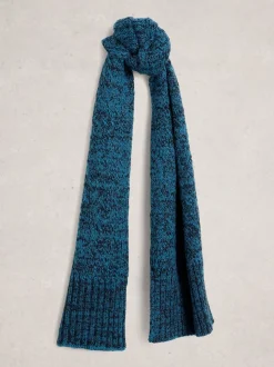 White Stuff Green Twist Knit Scarf