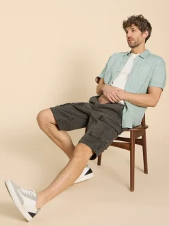 White Stuff Grey 100% Cotton Halsall Cargo Shorts