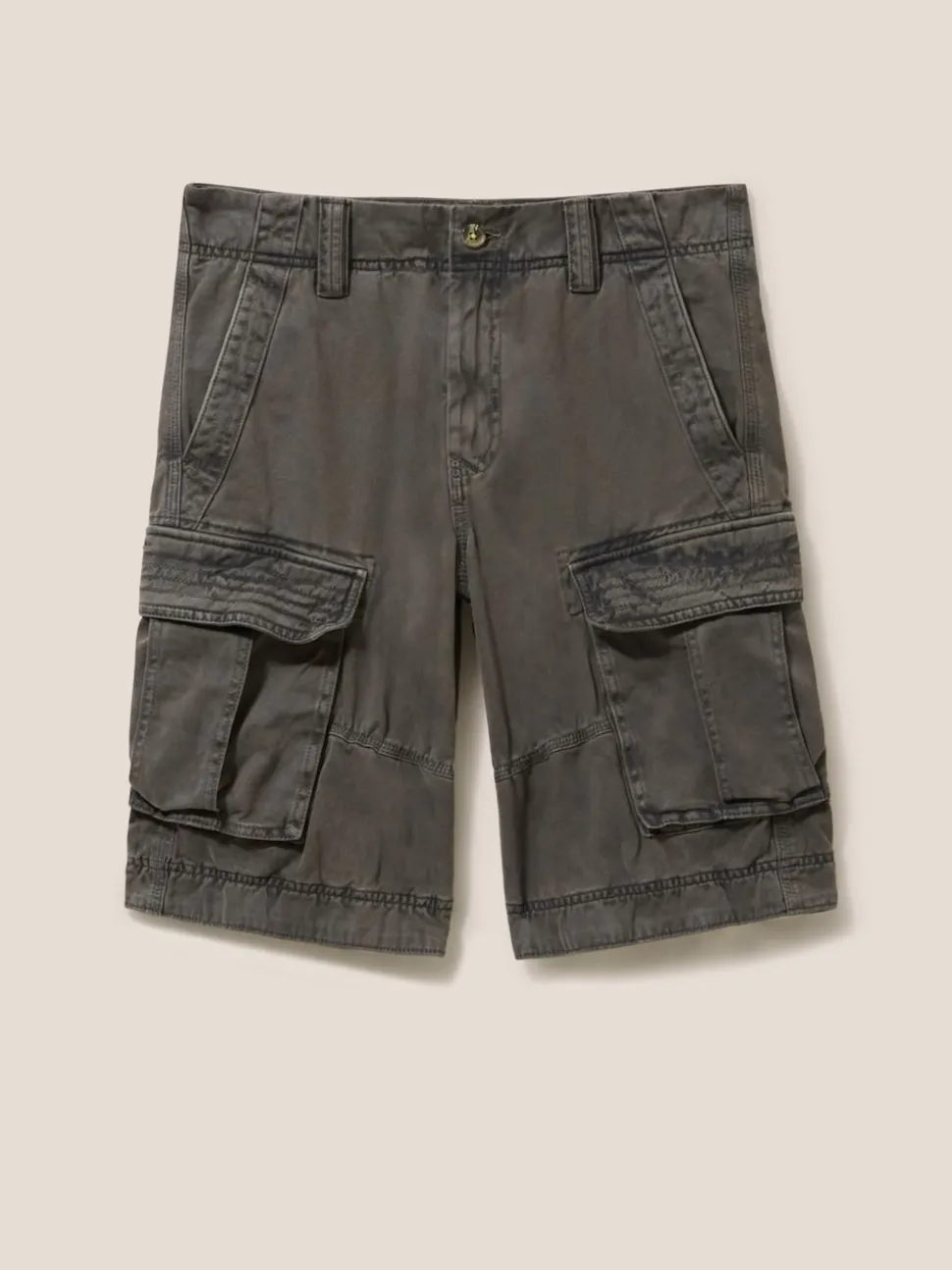 White Stuff Grey 100% Cotton Halsall Cargo Shorts