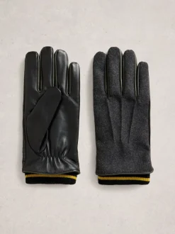 White Stuff Grey Liam Leather Gloves
