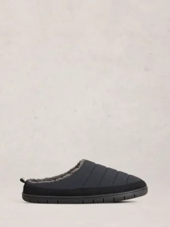 White Stuff Grey Nylon Puffer Mule