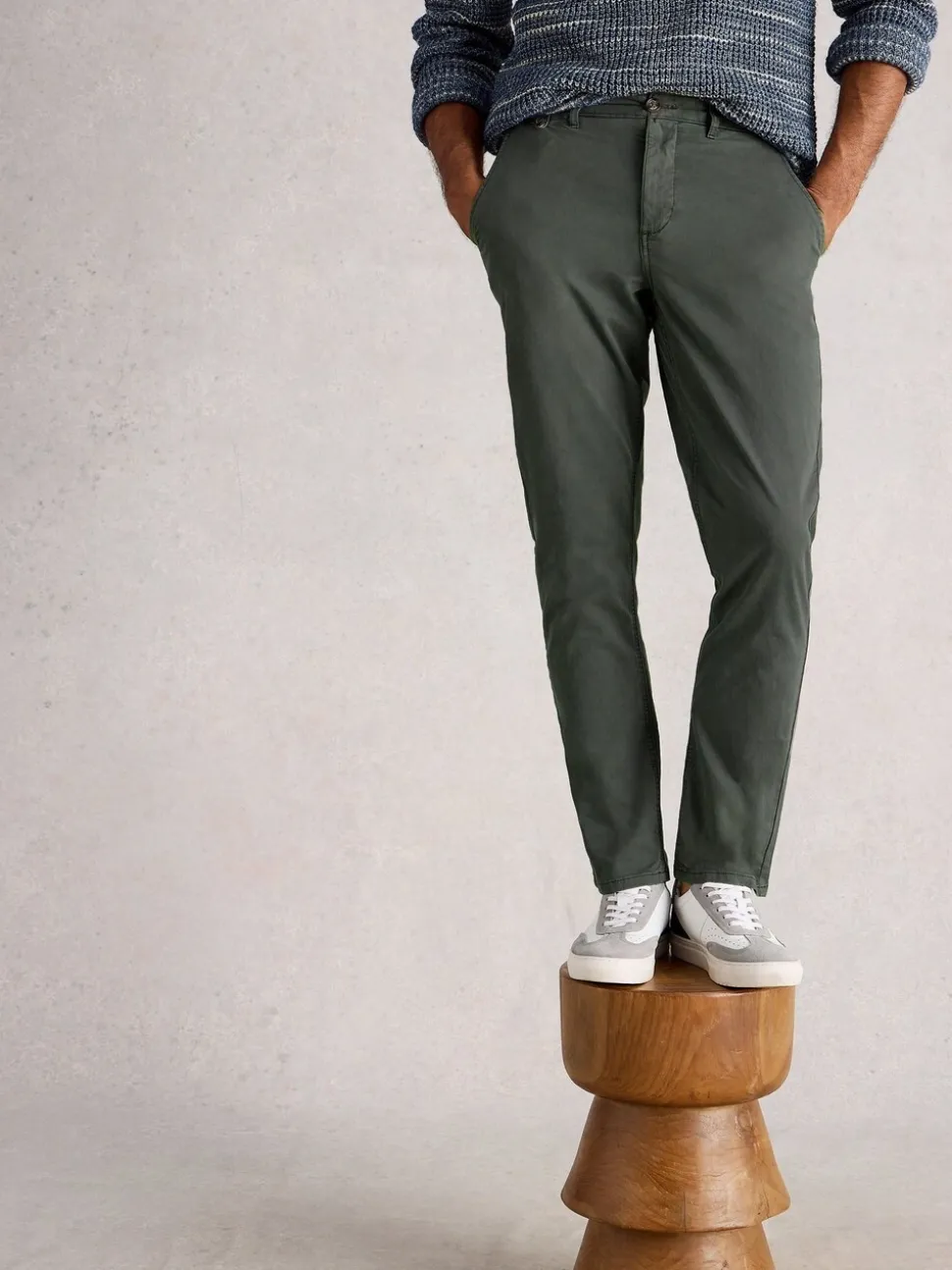 White Stuff Grey Sutton Chino Trousers