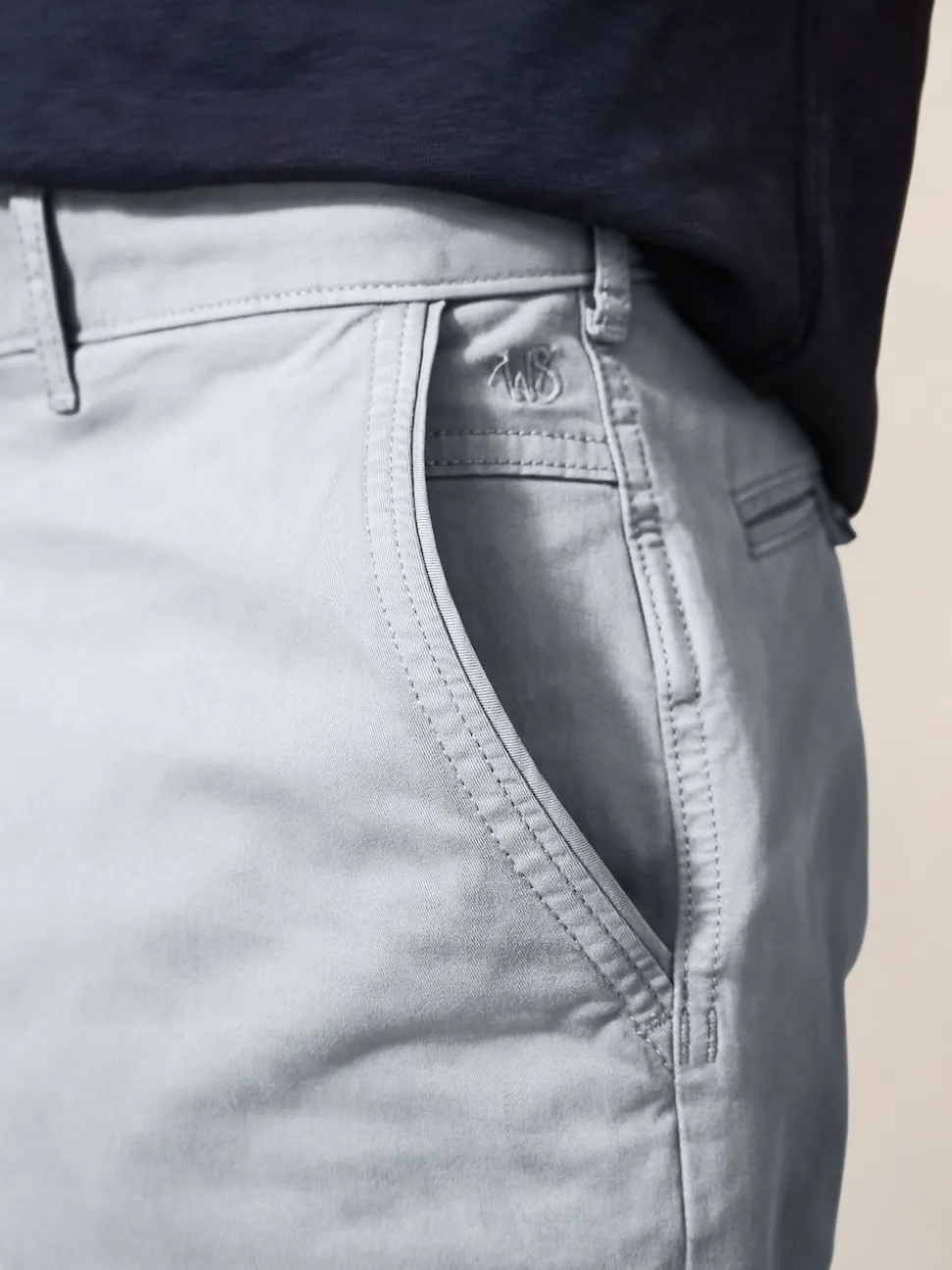 White Stuff Grey Sutton Chino Shorts