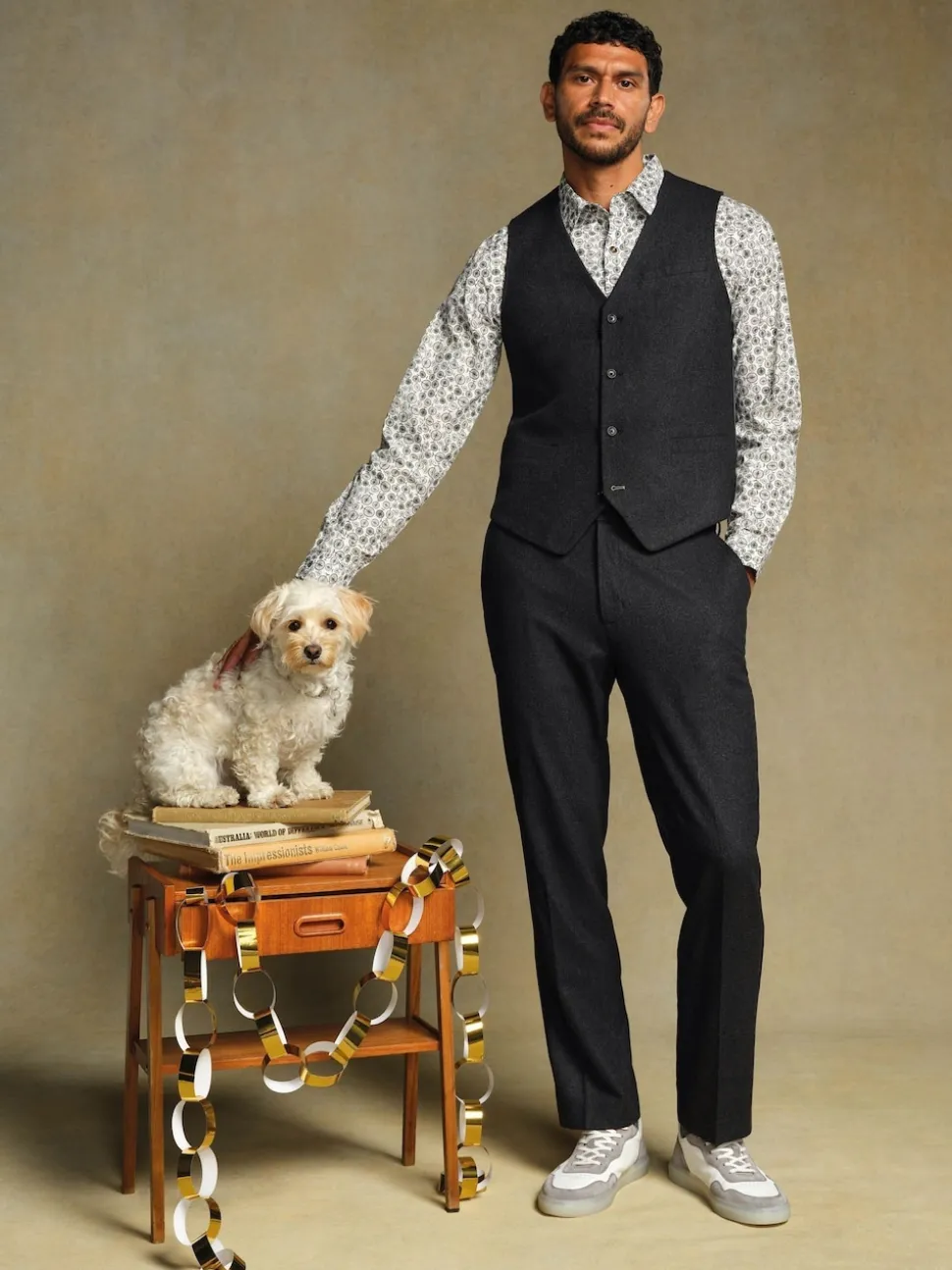 White Stuff Grey Wool Blend Waistcoat
