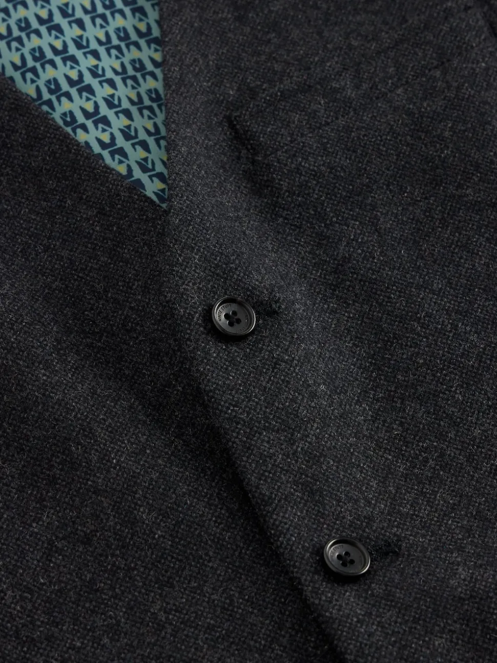 White Stuff Grey Wool Blend Waistcoat