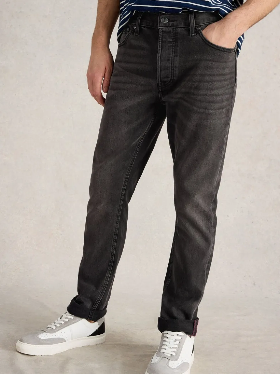 White Stuff Grey/Stone Eastwood Straight Jeans