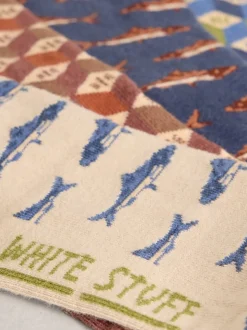 White Stuff Natural Bike Pattern Ankle Socks 4 Pack