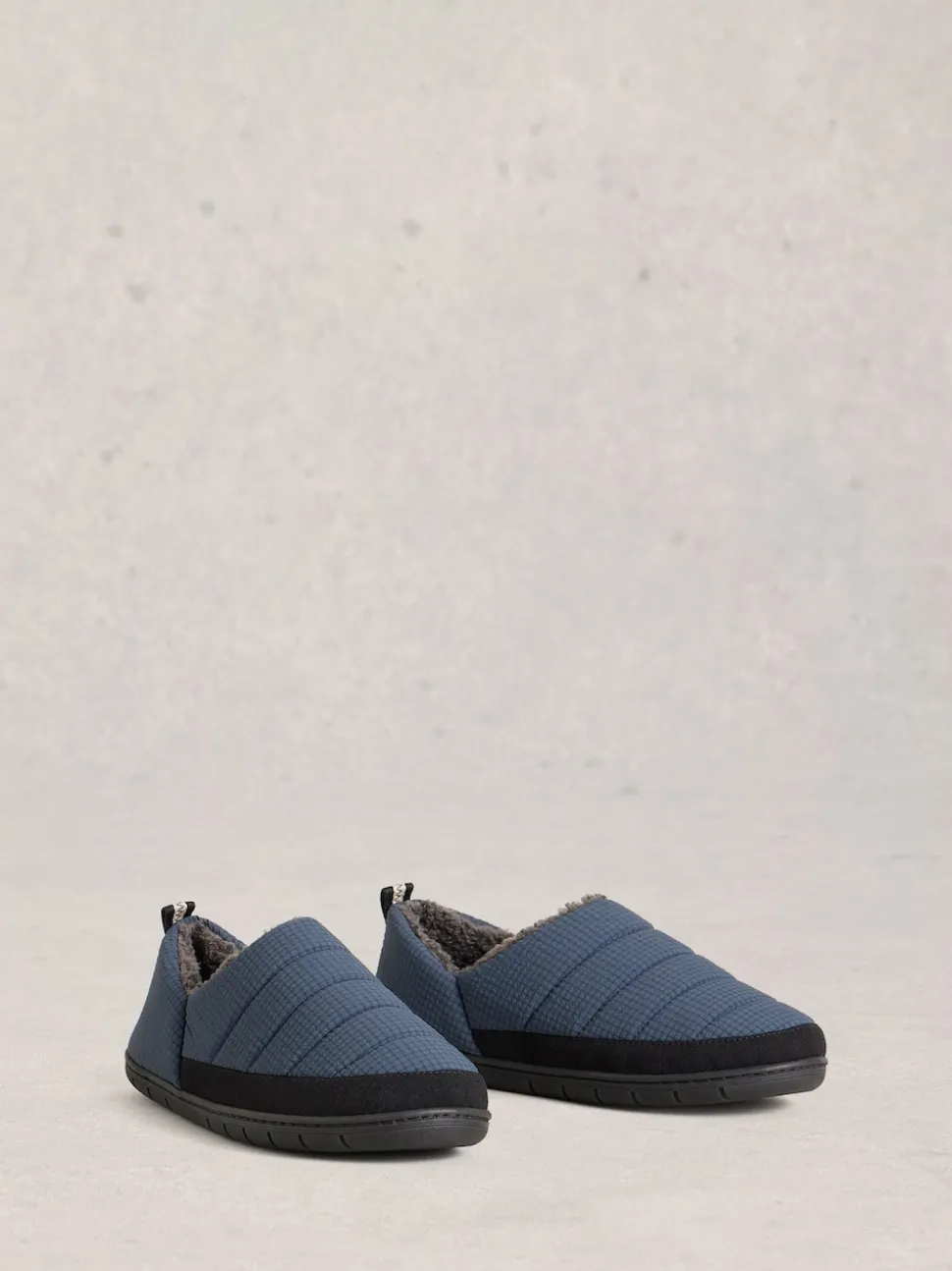 White Stuff Teal Blue Nylon Puffer Slippers