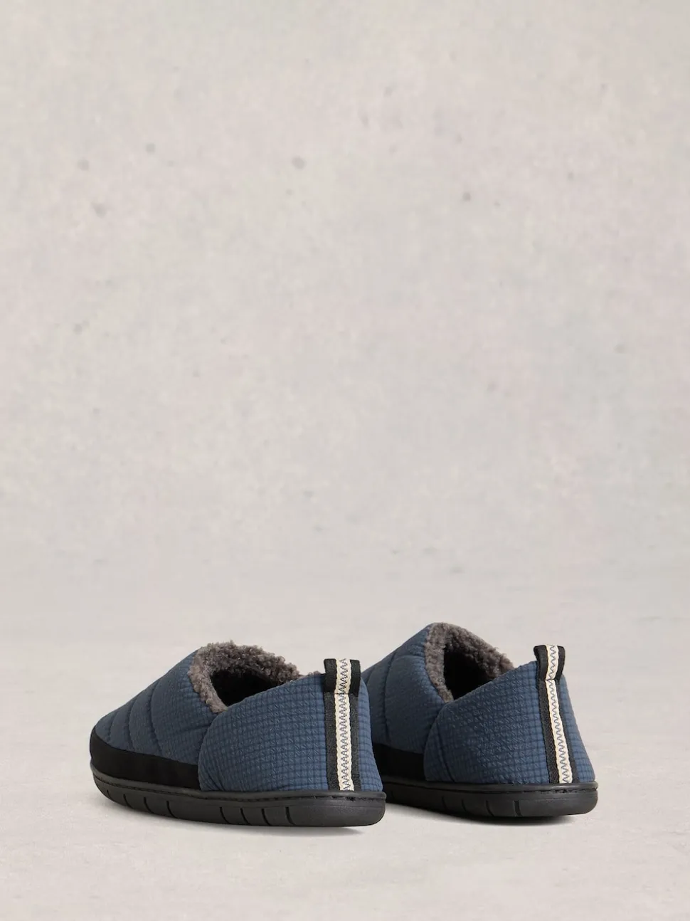 White Stuff Teal Blue Nylon Puffer Slippers