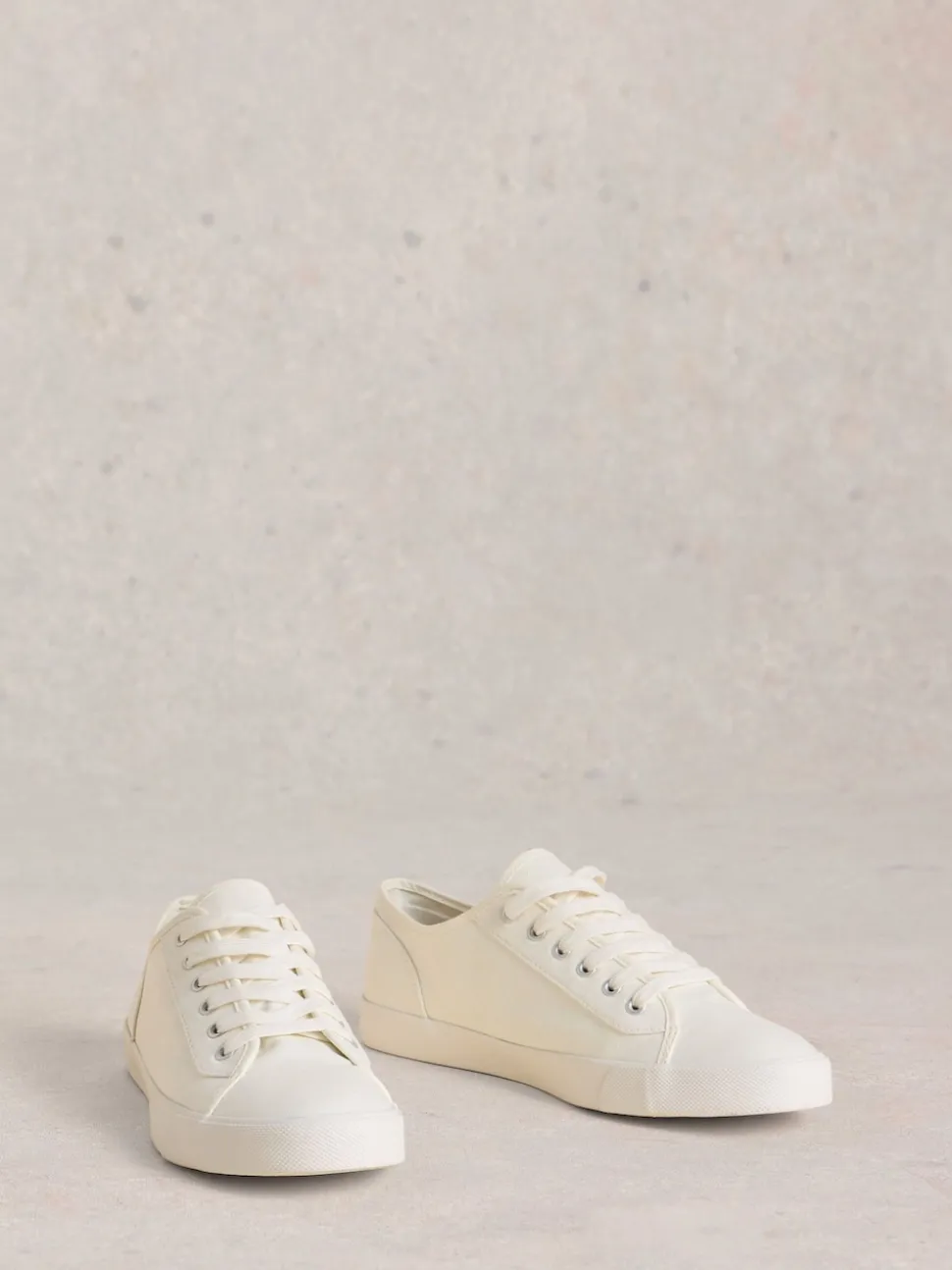 White Stuff White Peter Plimsoll Trainers