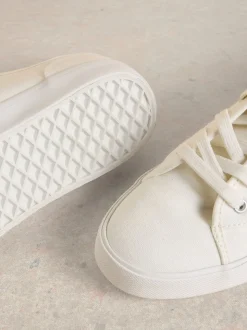 White Stuff White Peter Plimsoll Trainers