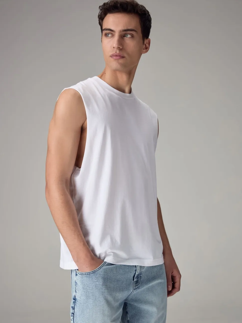 White Tank Top Vest