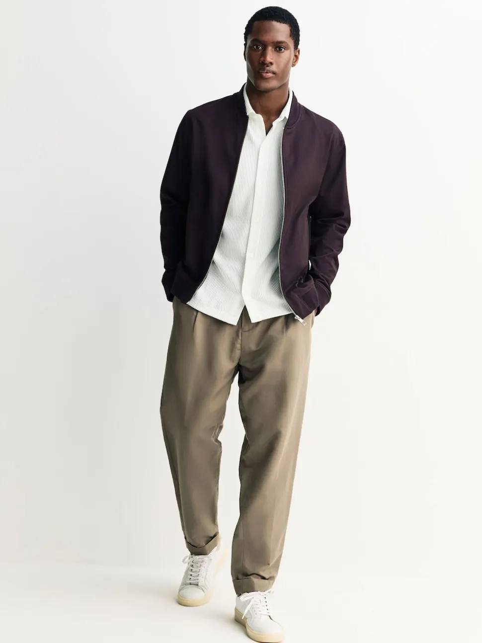 White Textured Jersey Short Sleeve Shirt