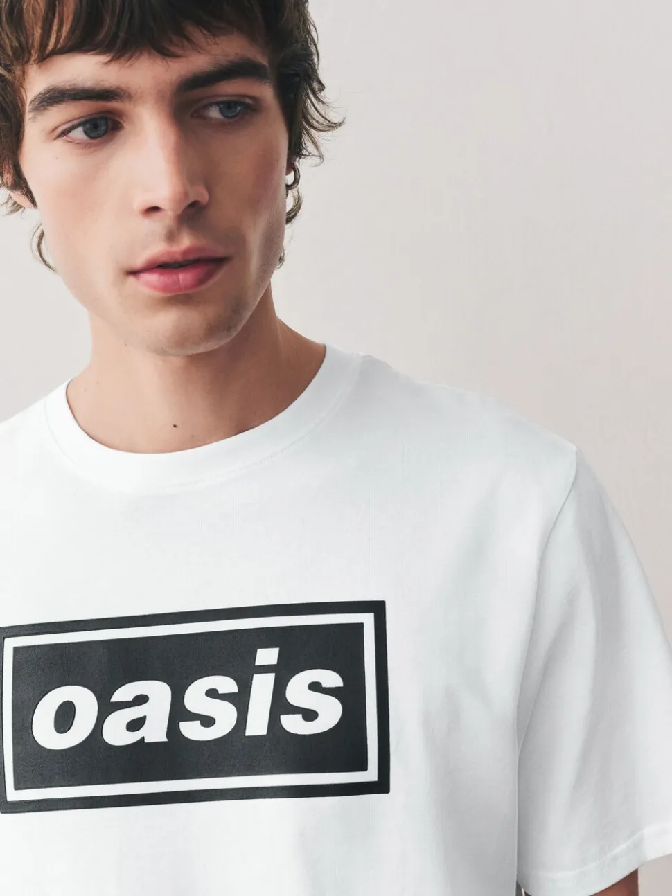 White/Black Oasis Graphic Band T-Shirt