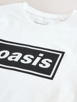 White/Black Oasis Graphic Band T-Shirt