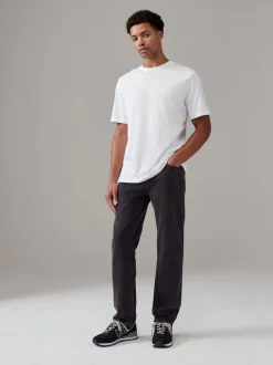 White/Black/Navy Regular Fit Essential Cotton T-Shirts 6 Pack