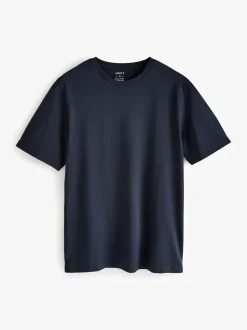 White/Black/Navy Regular Fit Essential Cotton T-Shirts 6 Pack