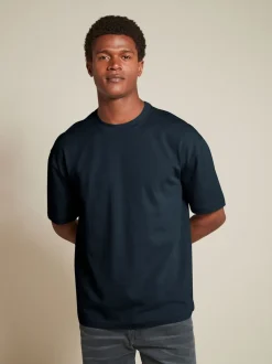 White/Black/Navy Relaxed Fit Heavyweight T-Shirts 3 Pack