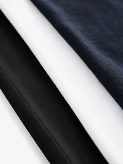 White/Black/Navy Relaxed Fit Heavyweight T-Shirts 3 Pack