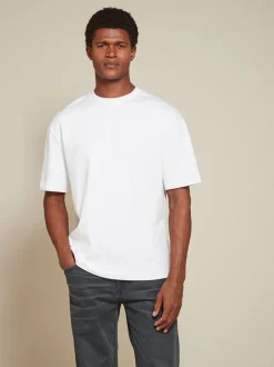 White/Black/Navy Relaxed Fit Heavyweight T-Shirts 3 Pack