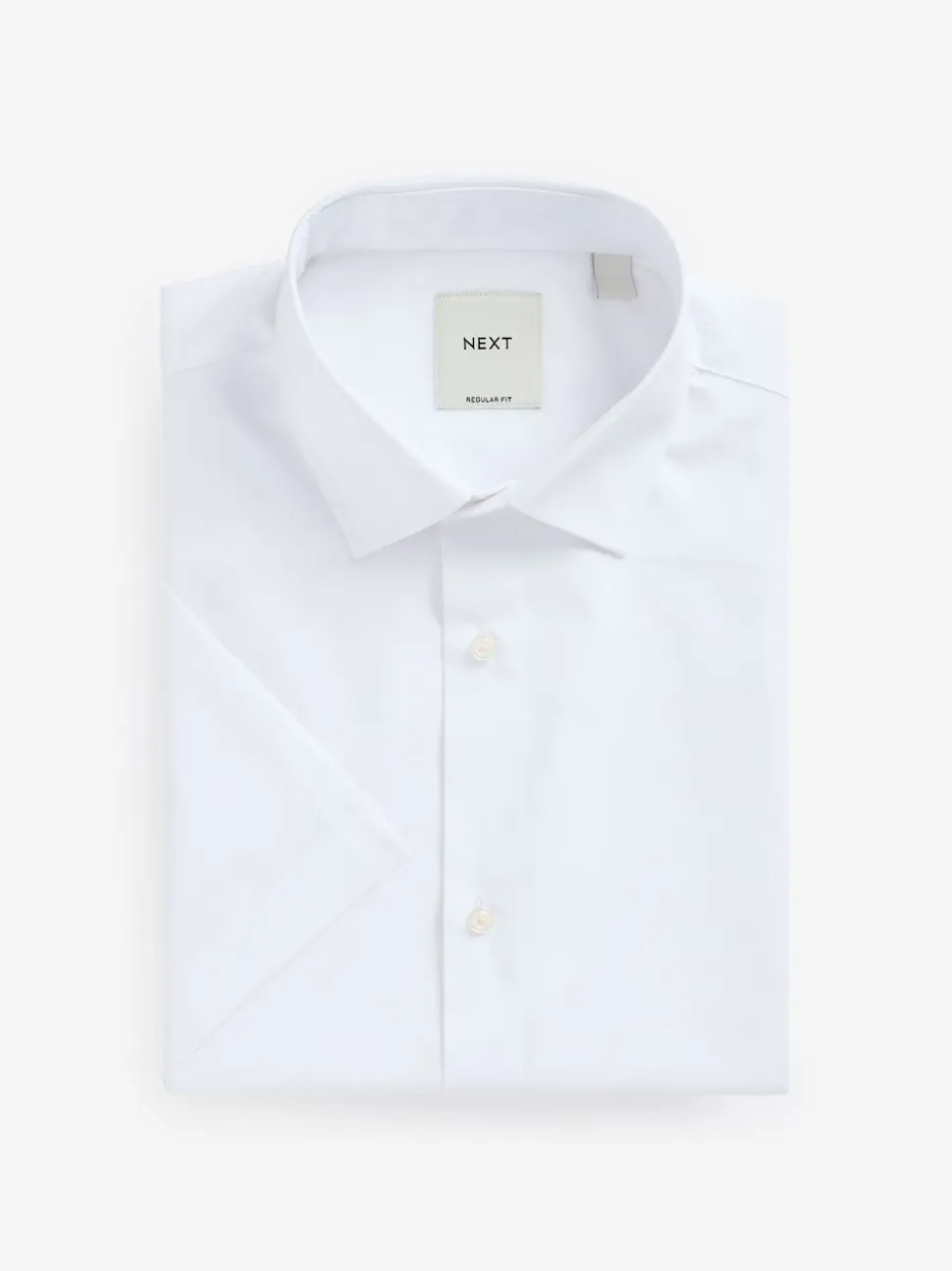 White/Blue Regular Fit Easy Care Short Sleeve Smart Shirts 2 Pack