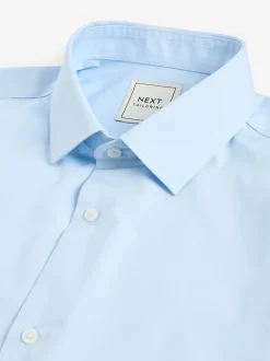 White/Blue Regular Fit Easy Care Short Sleeve Smart Shirts 2 Pack