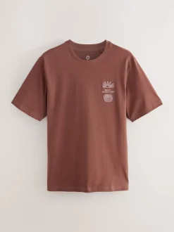 White/Blue/Brown Regular Fit Graphic Print T-Shirts 3 Pack