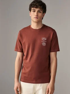 White/Blue/Brown Regular Fit Graphic Print T-Shirts 3 Pack