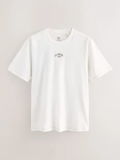 White/Blue/Brown Regular Fit Graphic Print T-Shirts 3 Pack