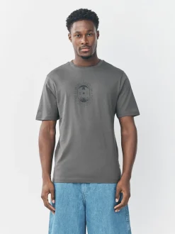 White/Blue/Grey Regular Fit Graphic Print T-Shirts 3 Pack