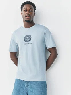 White/Blue/Grey Regular Fit Graphic Print T-Shirts 3 Pack