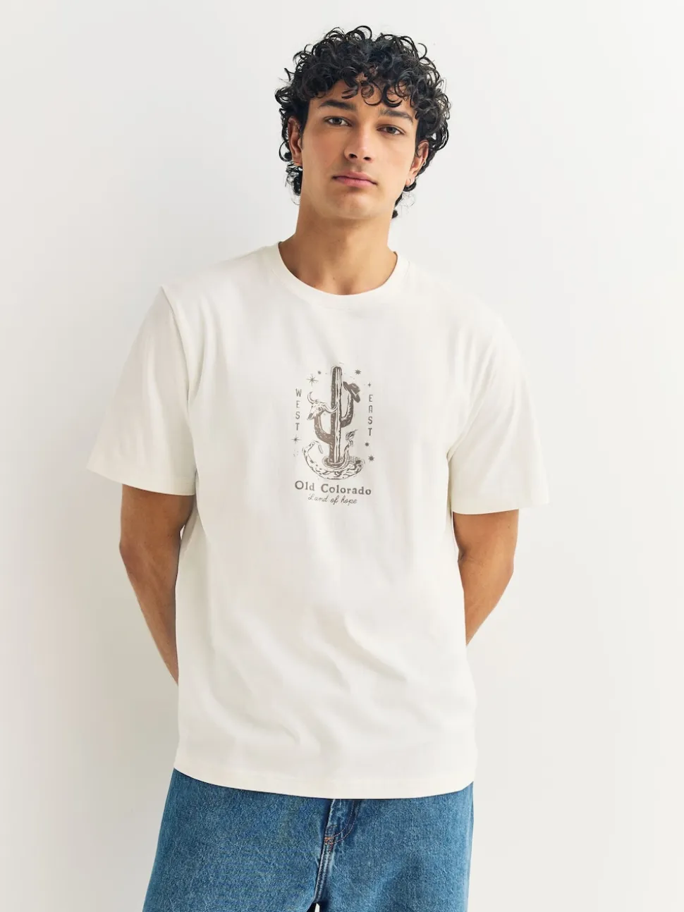 White/Grey/Rust Red Regular Fit Graphic Print T-Shirts 3 Pack
