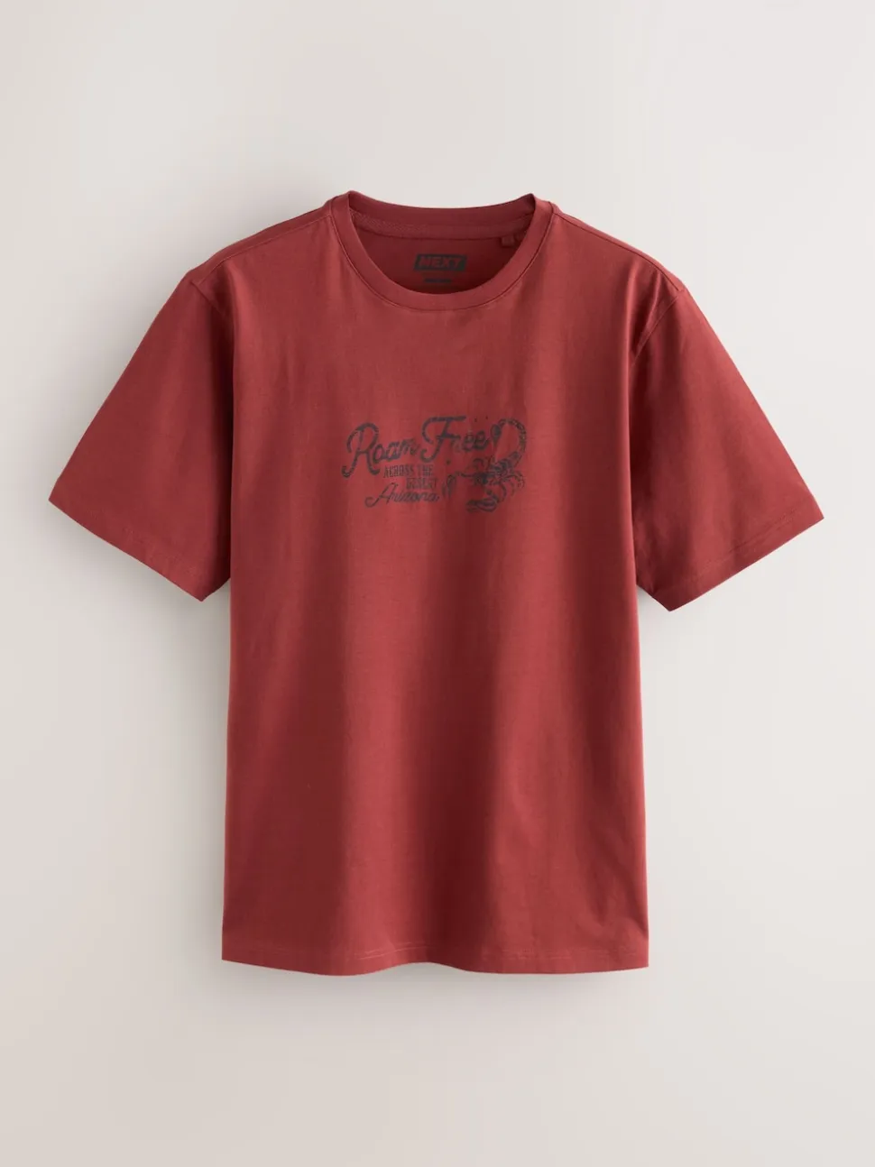 White/Grey/Rust Red Regular Fit Graphic Print T-Shirts 3 Pack