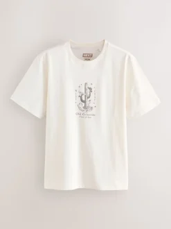 White/Grey/Rust Red Regular Fit Graphic Print T-Shirts 3 Pack
