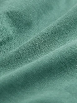 White/Light Blue/Seafoam Green Regular Fit Cotton/Linen Blend Short Sleeve Shirts 3 Pack