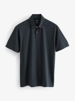 White/Navy/Black Gold Geos Regular Fit Short Sleeve Jersey Polo Shirts 3 Pack