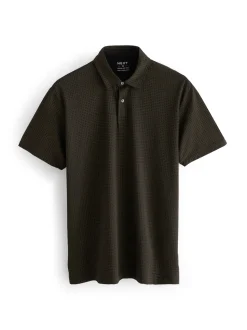 White/Navy/Black Gold Geos Regular Fit Short Sleeve Jersey Polo Shirts 3 Pack
