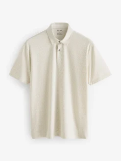 White/Navy/Black Gold Geos Regular Fit Short Sleeve Jersey Polo Shirts 3 Pack