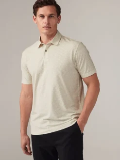 White/Navy/Black Gold Geos Regular Fit Short Sleeve Jersey Polo Shirts 3 Pack