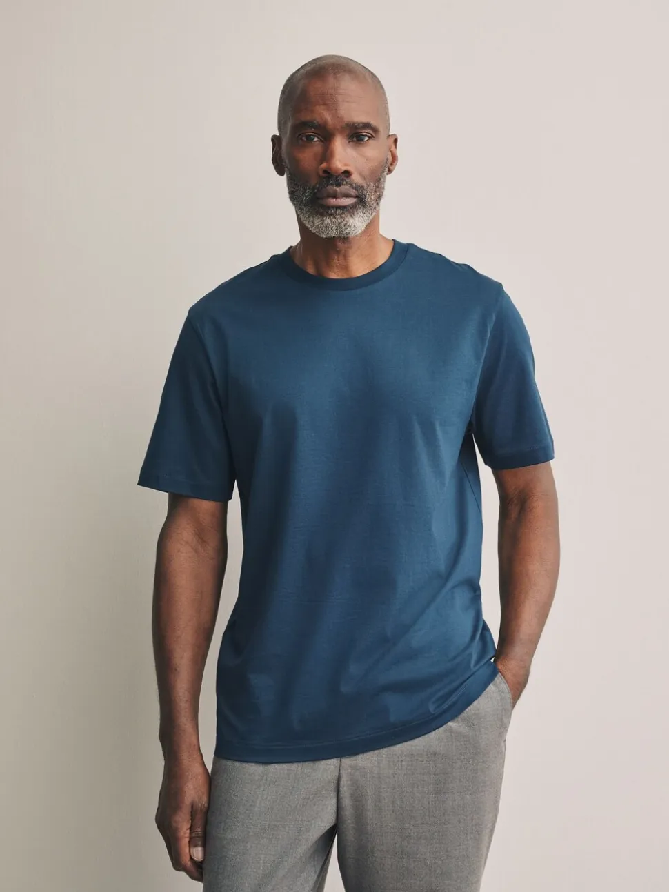 White/Navy/Stone Signature SUPIMA® Cotton Crew Neck T-Shirts 3 Pack