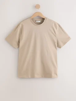 White/Navy/Stone Signature SUPIMA® Cotton Crew Neck T-Shirts 3 Pack