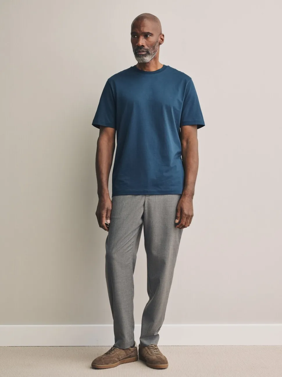 White/Navy/Stone Signature SUPIMA® Cotton Crew Neck T-Shirts 3 Pack