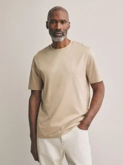 White/Navy/Stone Signature SUPIMA® Cotton Crew Neck T-Shirts 3 Pack