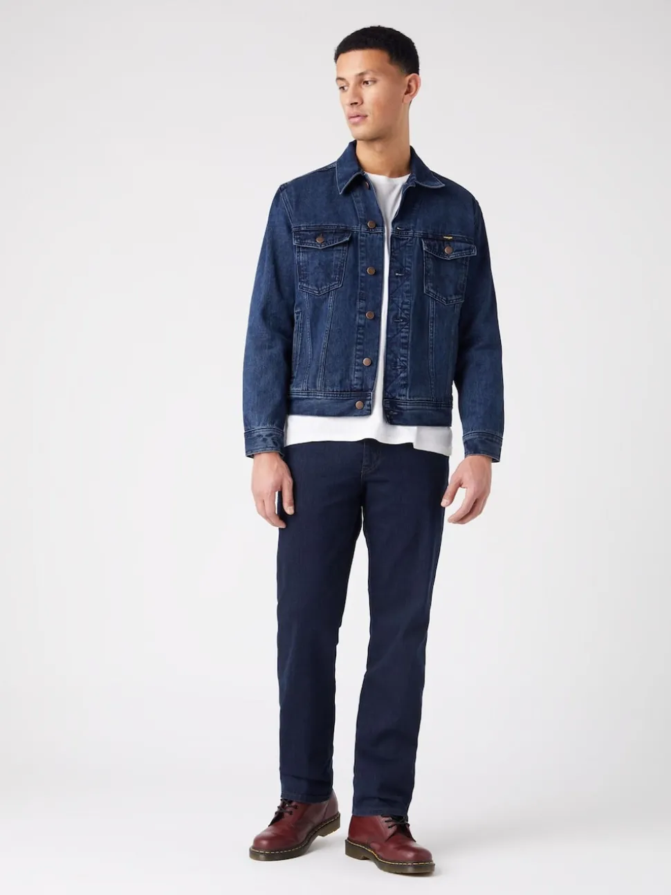 Wrangler Blue Black Straight Fit Texas Authentic Jeans