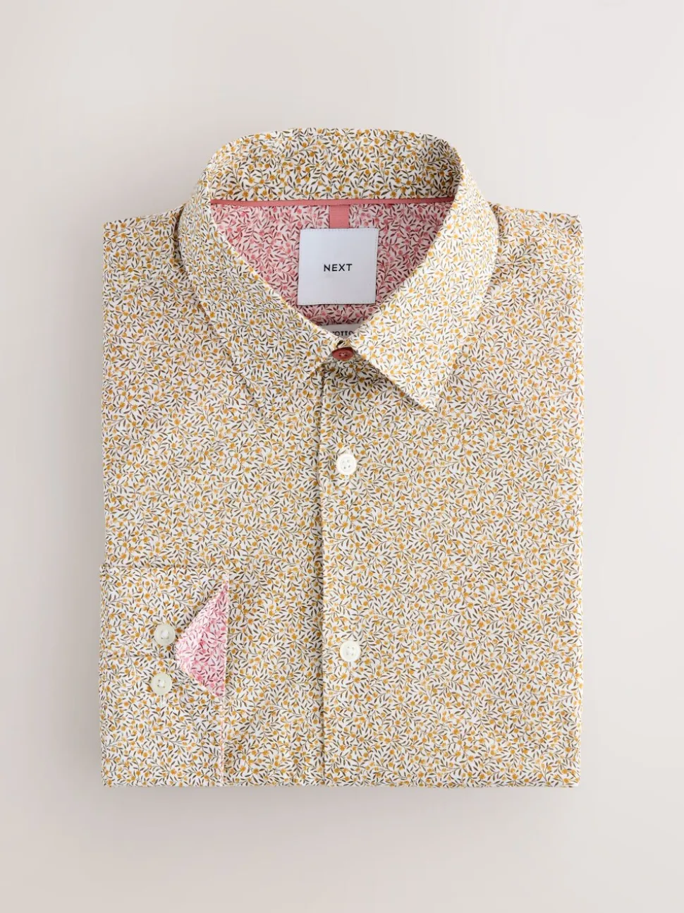 Yellow Ditsy Floral Long Sleeve Shirt