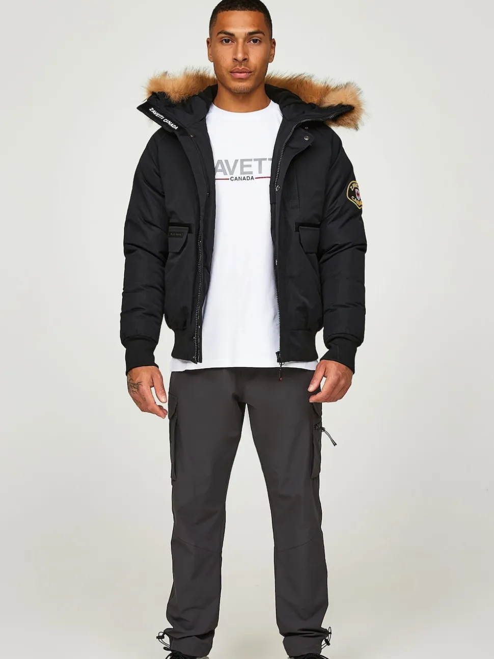 Zavetti Canada Mens Abelli 2.0 Hooded Bomber Jacket