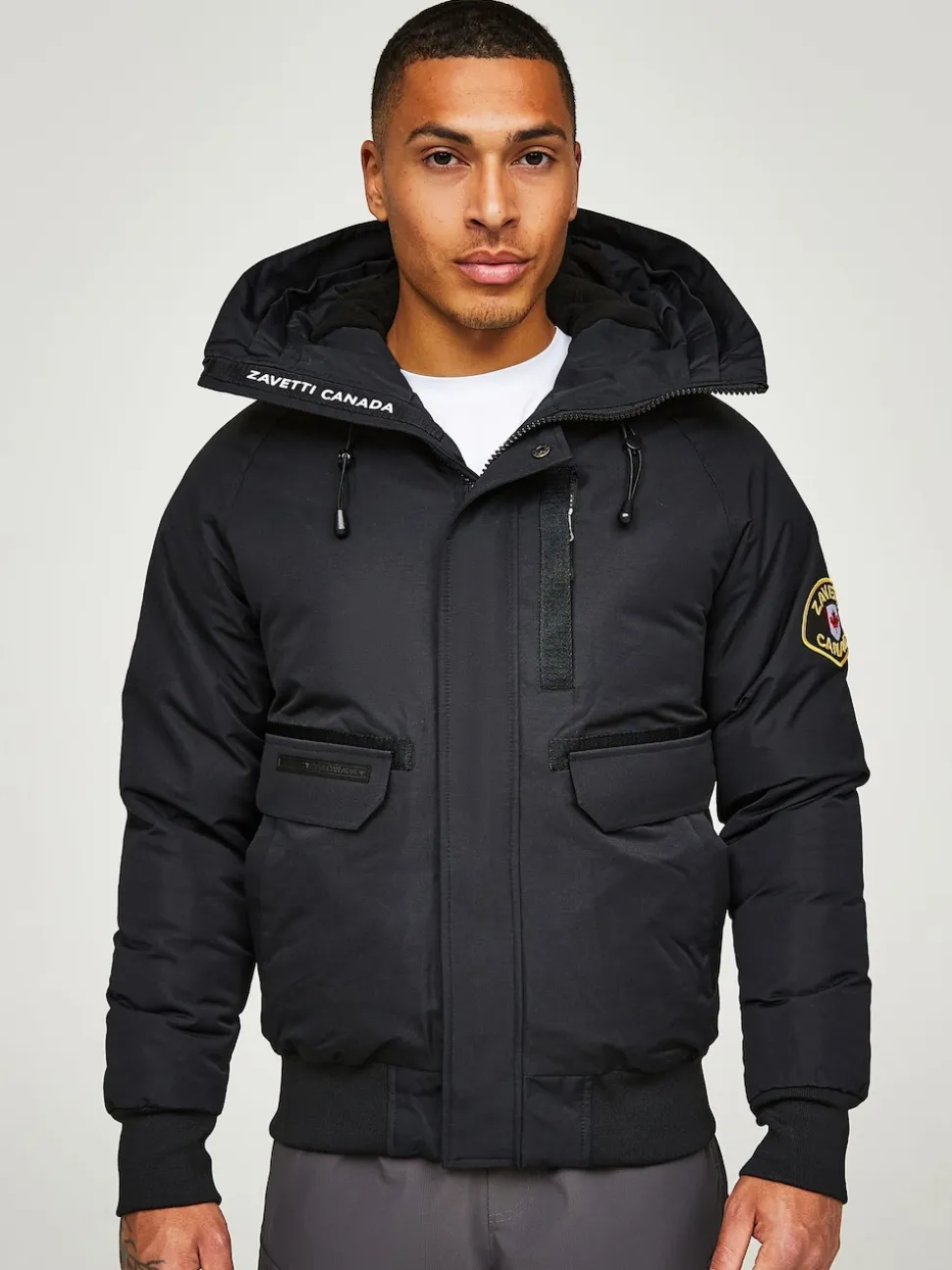 Zavetti Canada Mens Abelli 2.0 Hooded Bomber Jacket